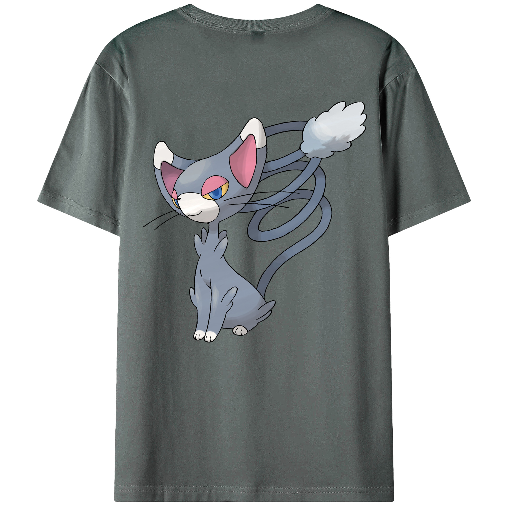 （画像用） ポケットモンスター Pokémon 綿100％ メンズ半袖Tシャツ（バックプリント） 通気性